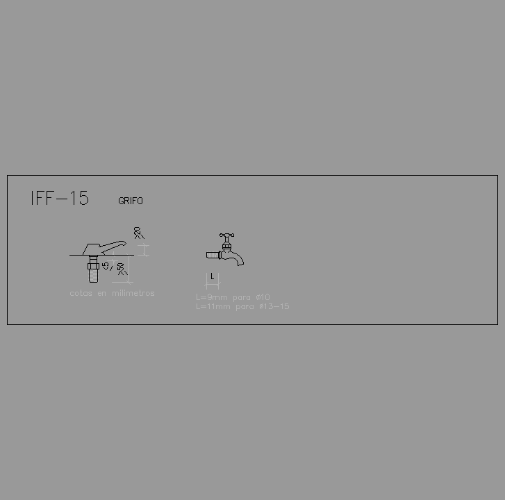 Bloque Autocad Grifo
